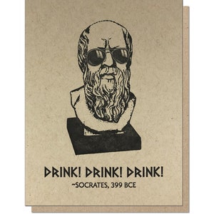 Socrates - Letterpress Greeting Card Unphilosophisticated Series by Guttersnipe Press