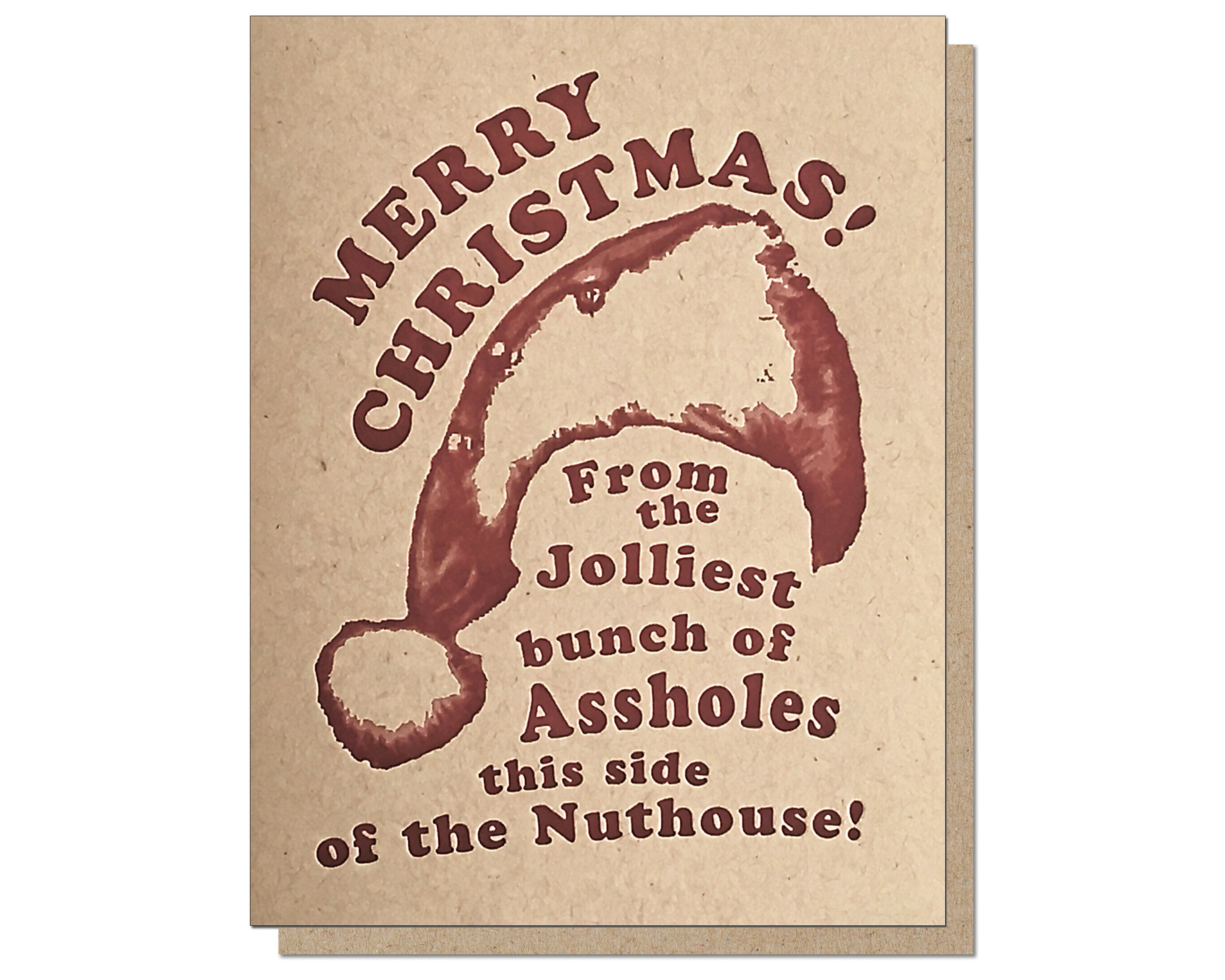 This Side of the Nuthouse. Funny Letterpress Christmas Card  Etsy