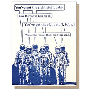 The Right Stuff Lustige Grußkarte