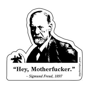 Freud Vinyl Sticker Funny Mature