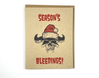 Season’s Bleedings | Letterpress | Heavy Metal | Punk Rock | Christmas Holiday Greeting Card