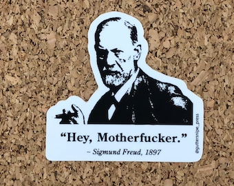 Freud Vinyl Sticker Funny Mature