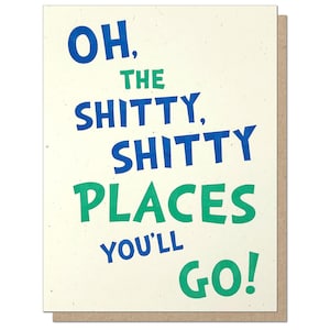 Oh The Places Divertente biglietto di laurea