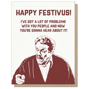 Fröhlichen Festivus | Äußerung von Beschwerden | Lottaprobleme | Lustige Weihnachtskarten | Weltliche Weihnachtskarten