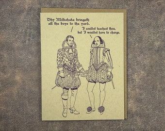 Thy Milkshake… | Shakespeare | Funny Greeting Card | Letterpress Printed