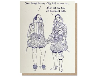 Shakespeare Birthday Card | Thou Art Keeping It Tight | funny birthday greeting cards