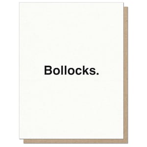 Bollocks. De wenskaart.