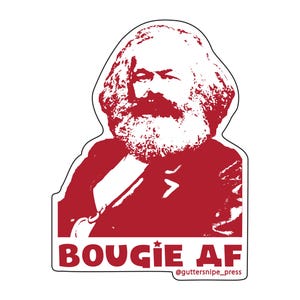 Bougie AF Karl Marx Sticker