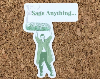 Sage Anything Funny 1980s Movie Retro Laptop Bottle Sticker