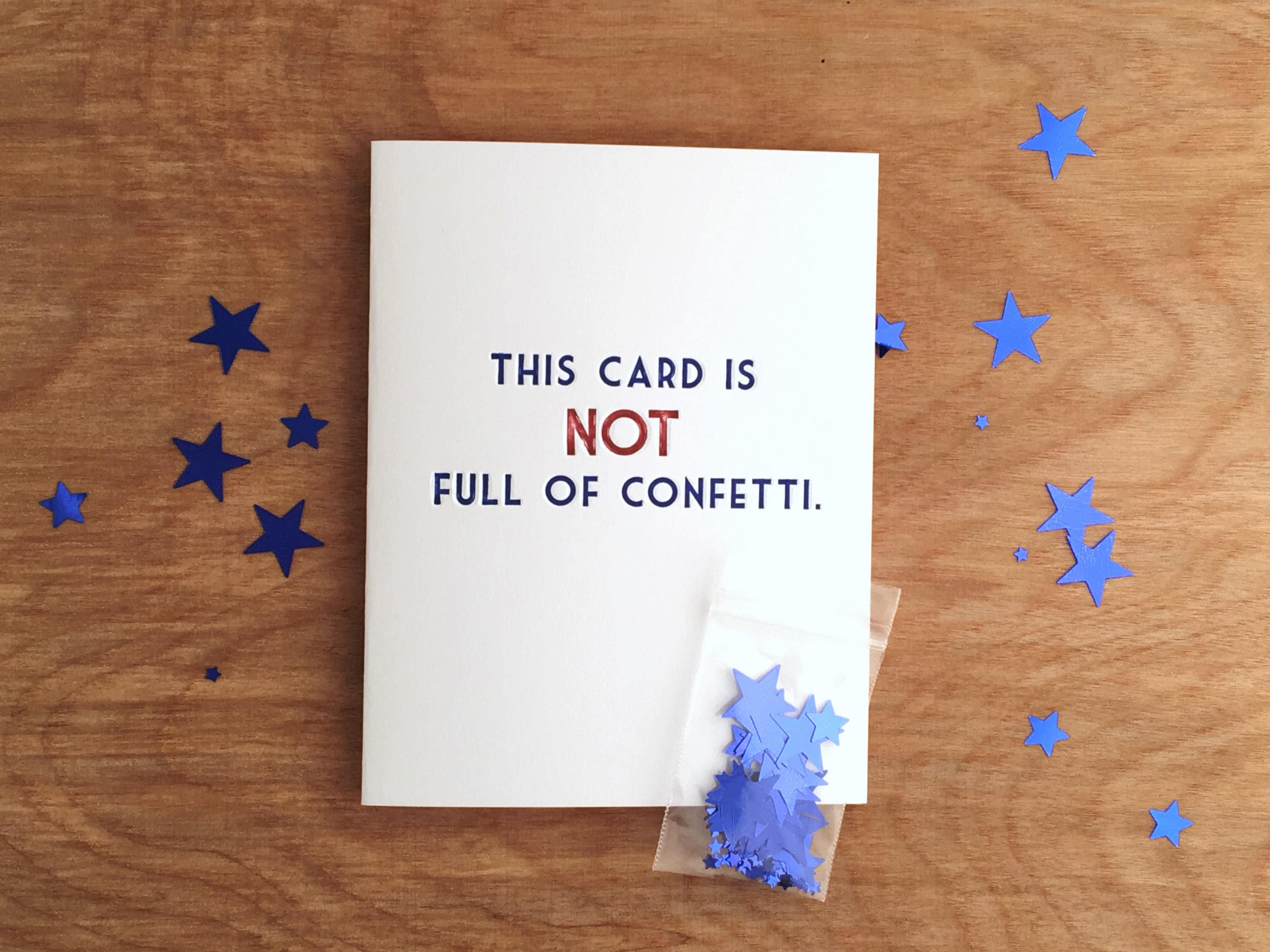 Confetti Bomb Letterpress Greeting Card