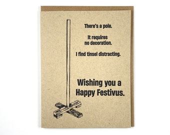 Festivus Pole | Holiday Greeting | Funny Christmas Cards