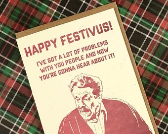 Happy Festivus | Airing of Grievances | Lotta Problems | Funny Christmas Card