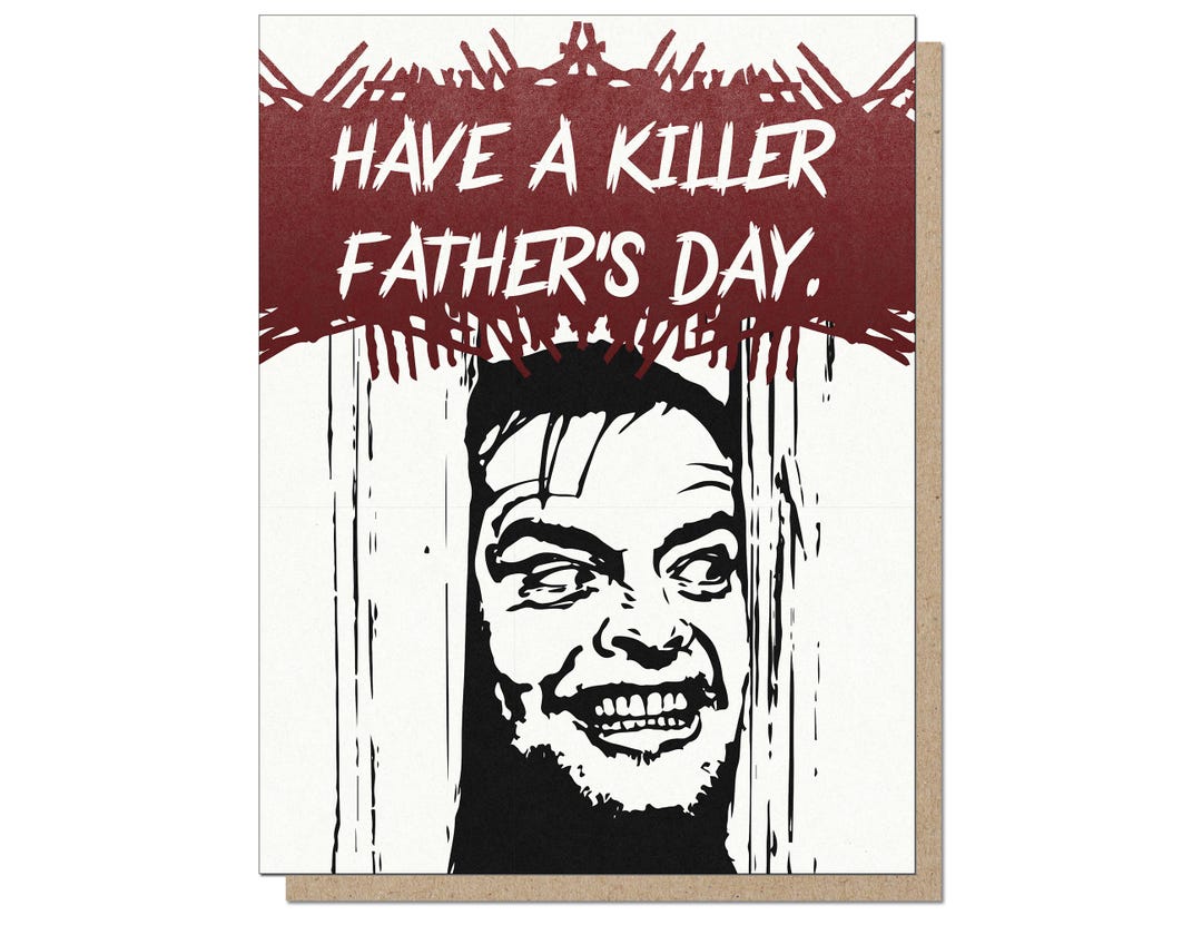 Killer Fathers Day Card 1980's Horror Movie Funny Fathers Day Cool Gift