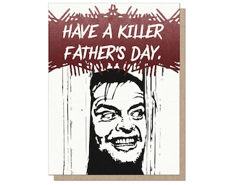 Funny Horror Movie Father’s Day Card - 1980&#39;s Classic - Funny Fathers Day Cool Gift for Dads