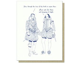 Shakespeare Birthday Card | Thou Art Keeping It Tight | funny birthday greeting cards