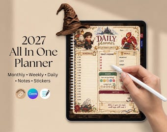 2027 HarryPotter Planner | Hyperlinked  | GoodNotes | Printable | Canva |  | Digital Planner Journal