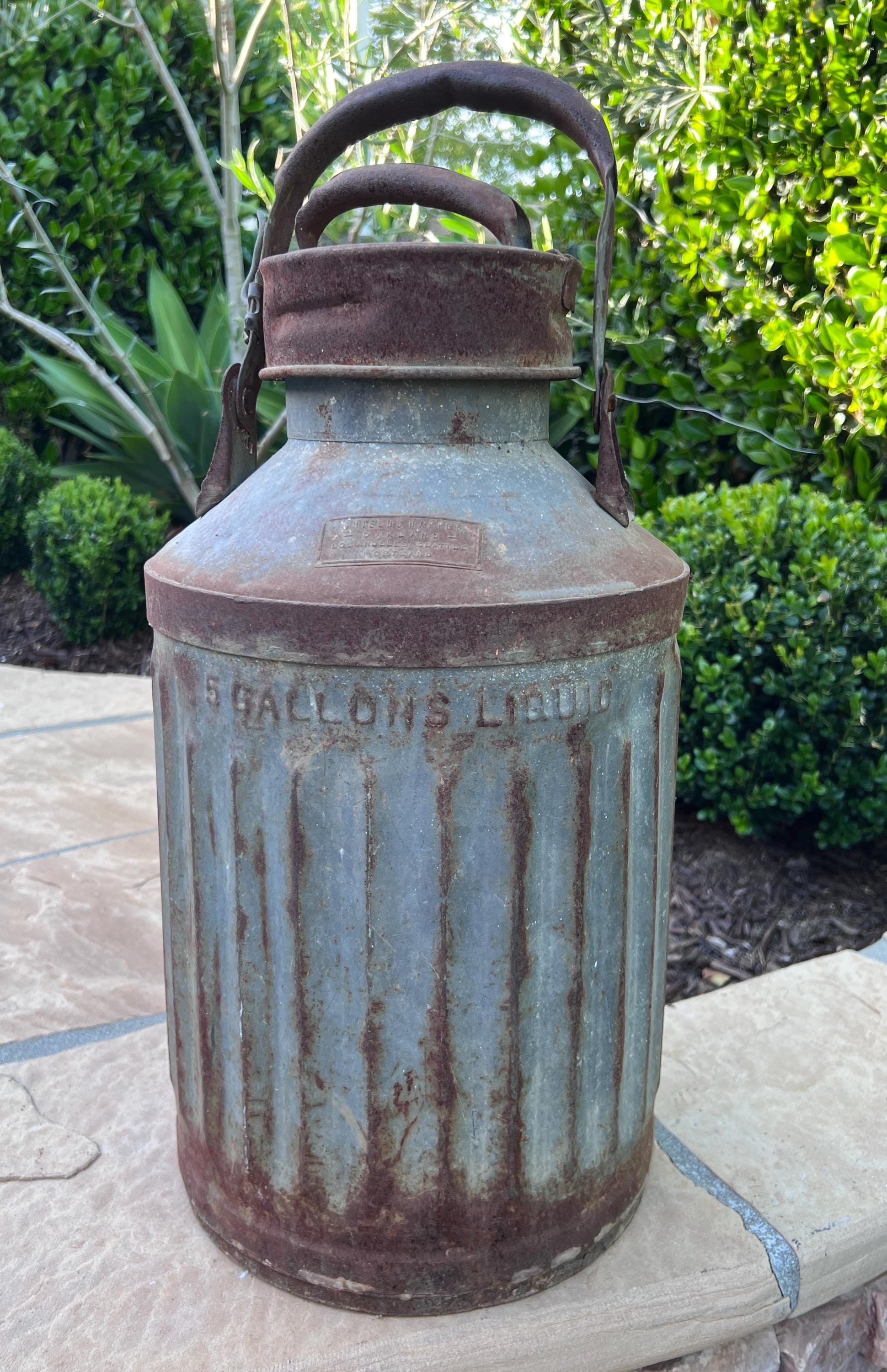 Antique 5 Gallon Can - Etsy