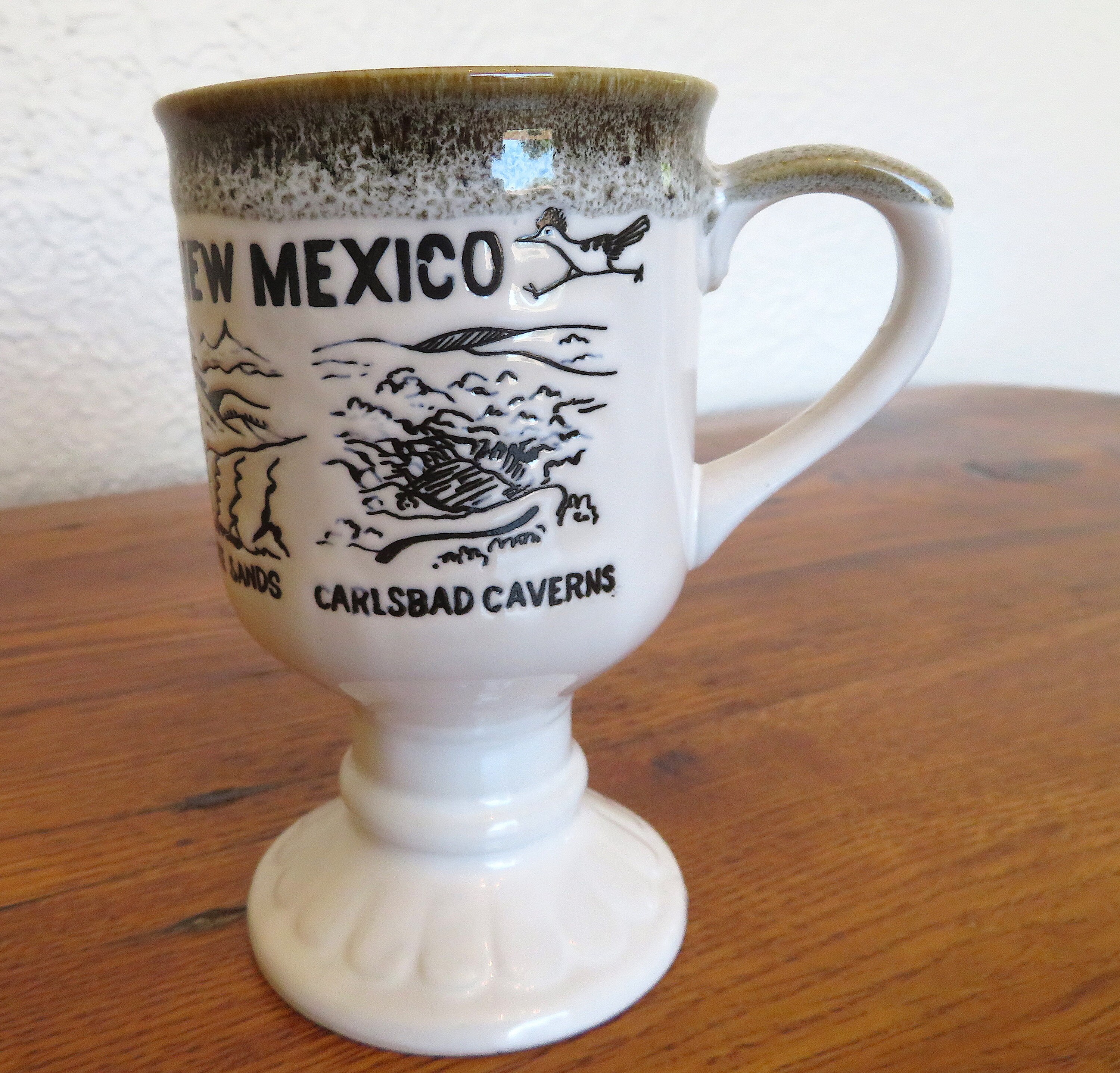 Vintage New Mexico Pedestal Coffee Mug Etsy