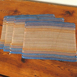 Vintage Placemats MCM Striped Made in Japan Boho Set of 4 1970s