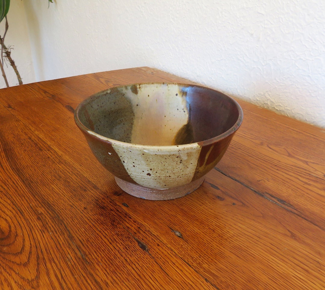 Vintage Stoneware Studio Art Pottery Bowl Wheel Thrown Artist Signed - Etsy