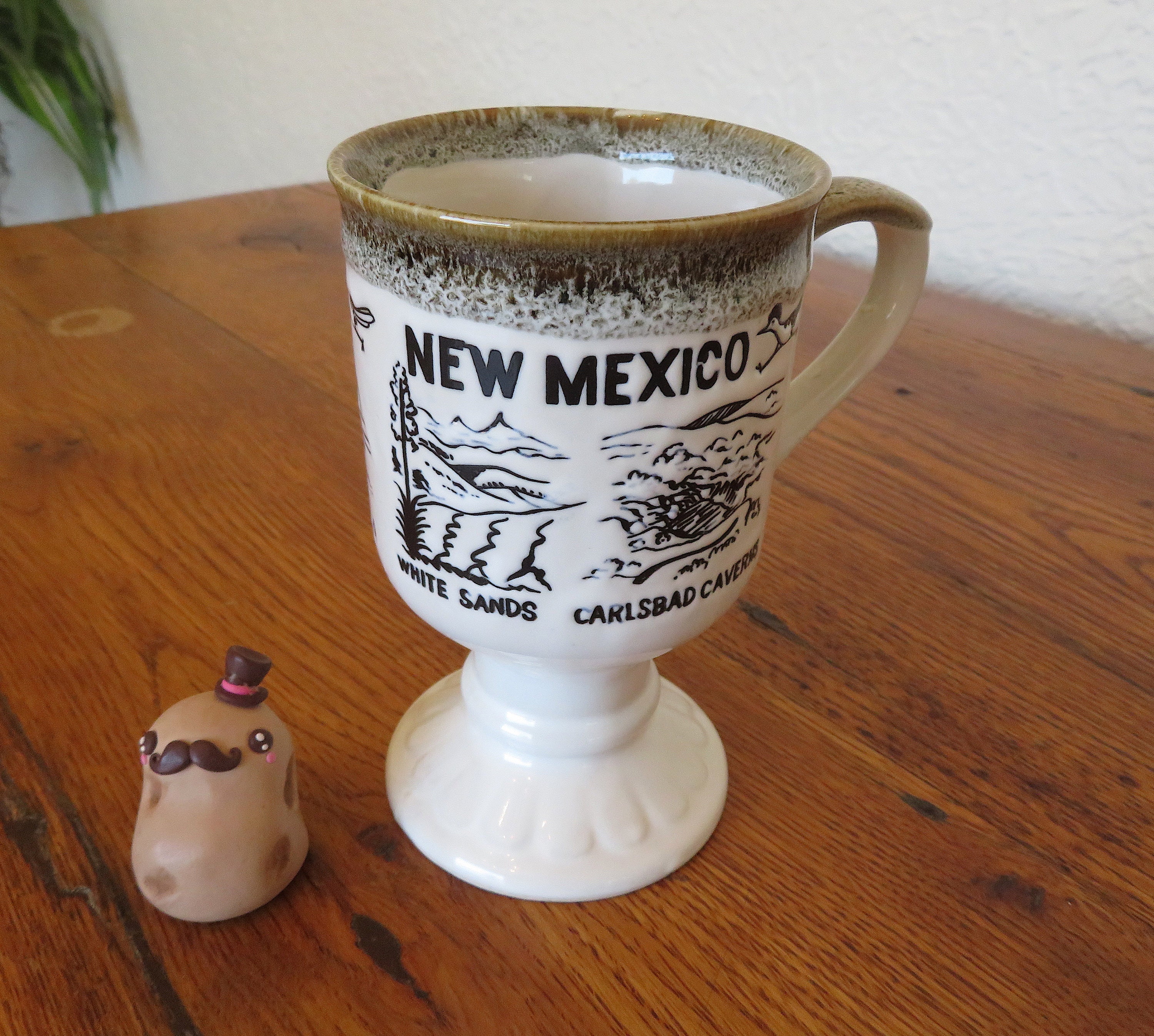 Vintage New Mexico Pedestal Coffee Mug Etsy