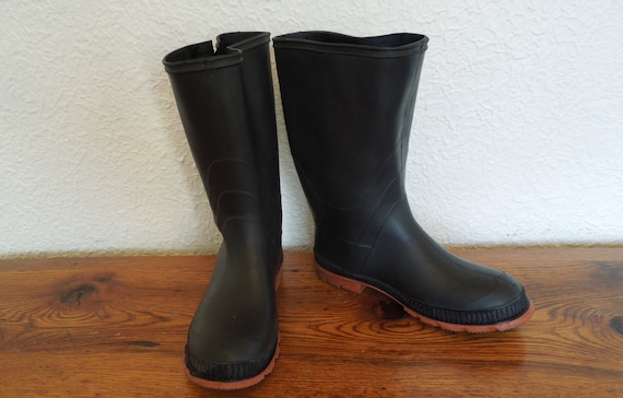 vintage rubber boots with buckles