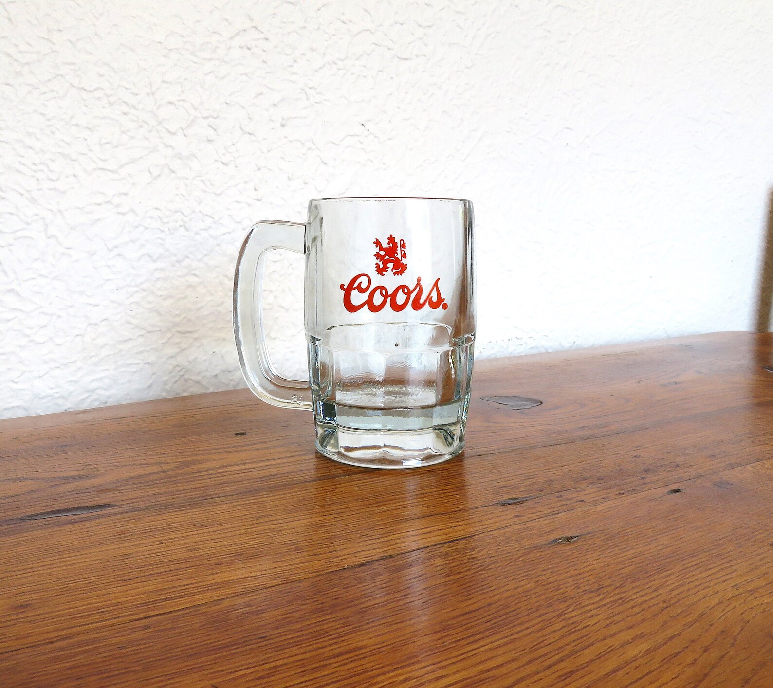 Vintage Coors Beer Glass Mug Heavy Retro Logo Barrel Shape 10 Etsy.de