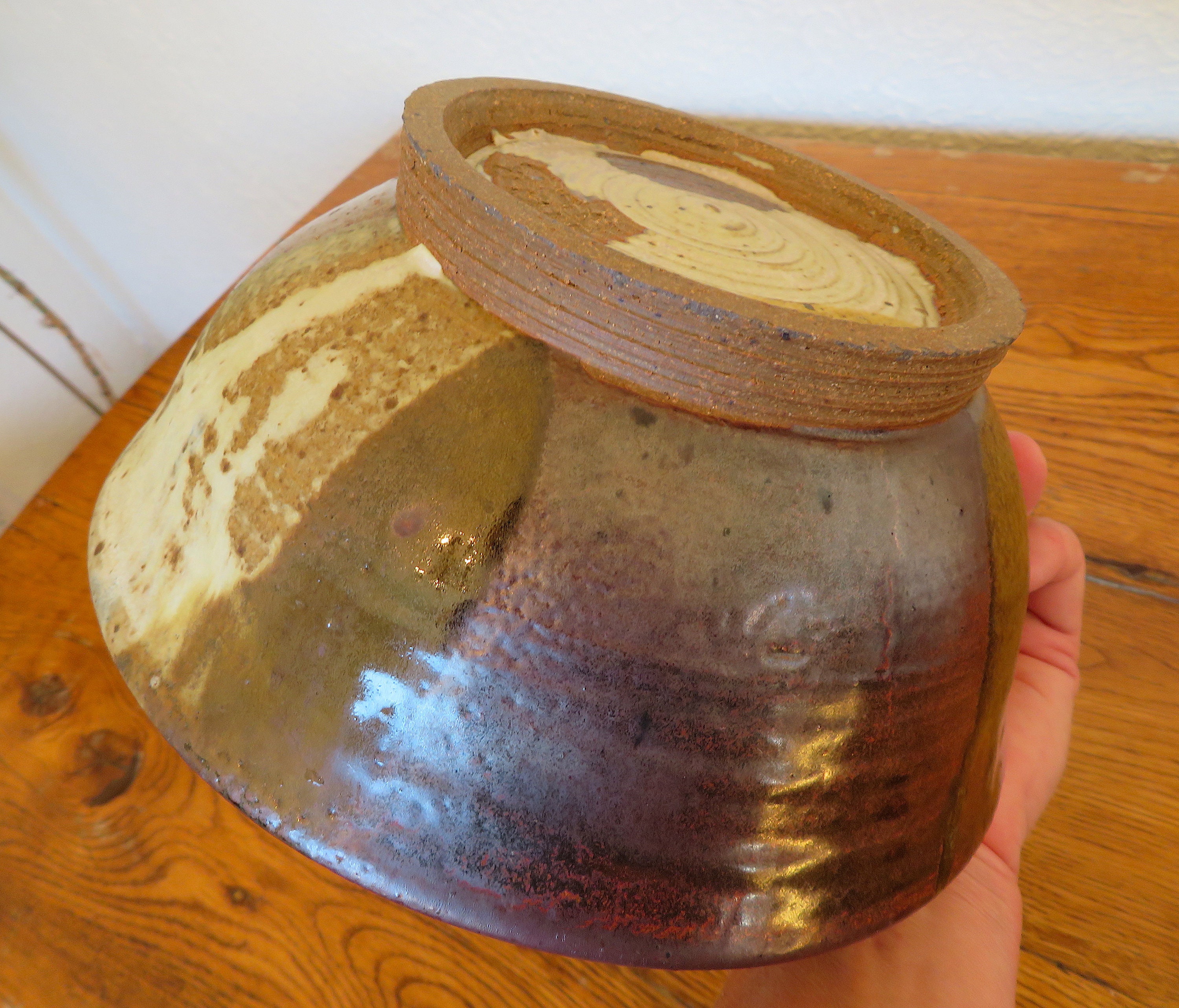 Vintage Stoneware Studio Art Pottery Bowl Wheel Thrown Artist Signed - Etsy