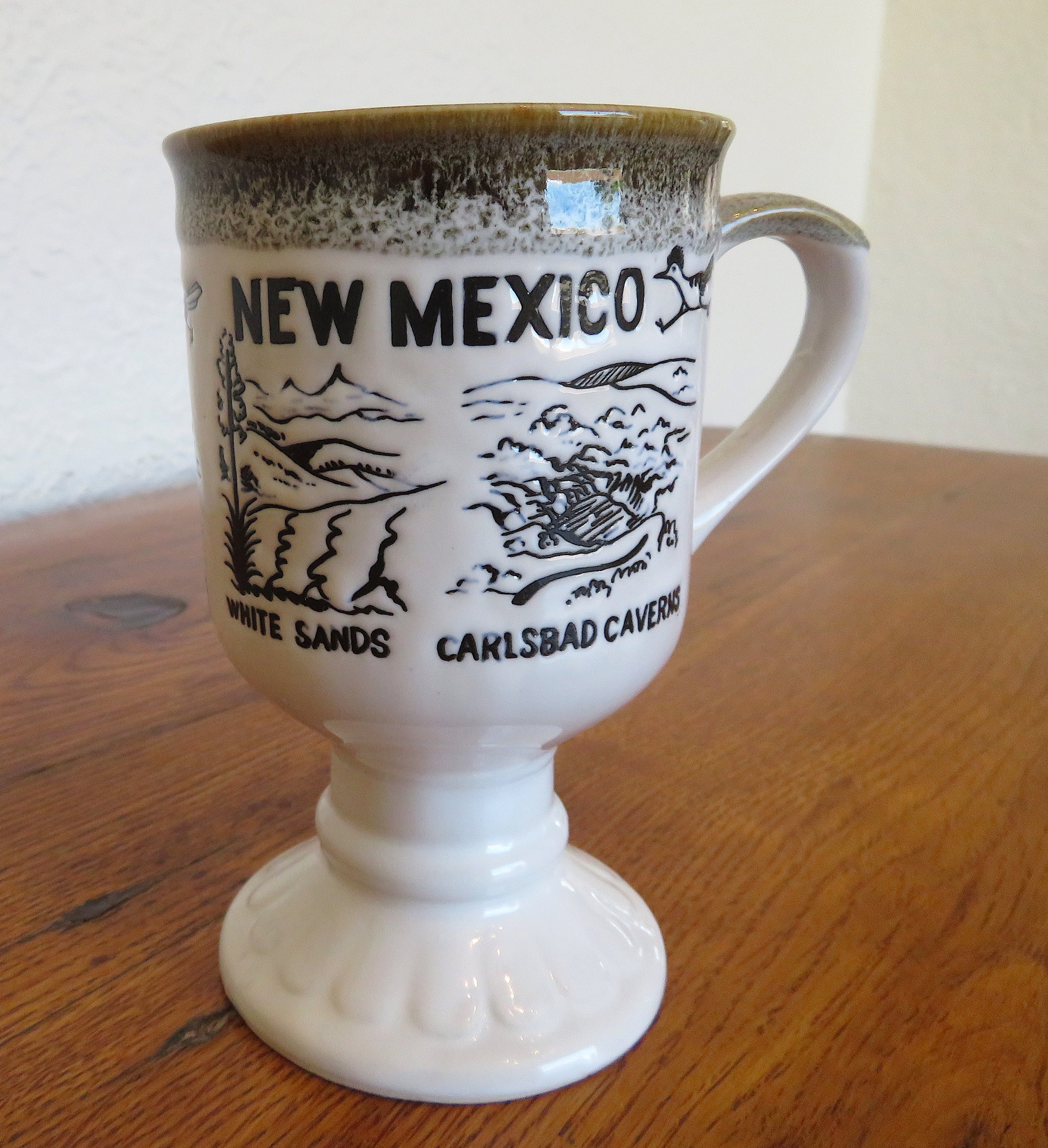 Vintage New Mexico Pedestal Coffee Mug Etsy