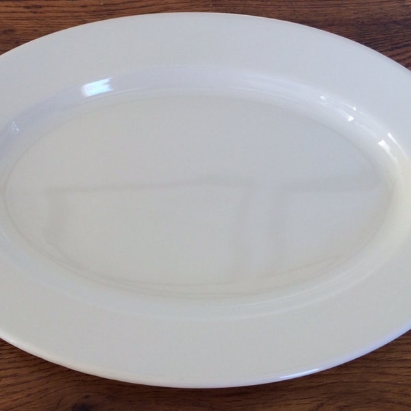 Vintage Restaurant Ware Oval Serving Platter Buffalo China Unused 15.5" x 11"