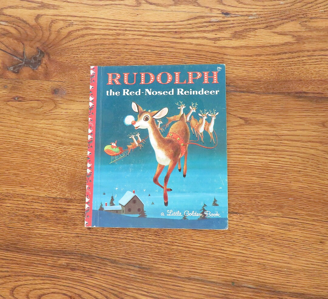 Vintage Rudolph the Red-nosed Reindeer Little Golden Book 1958 - Etsy