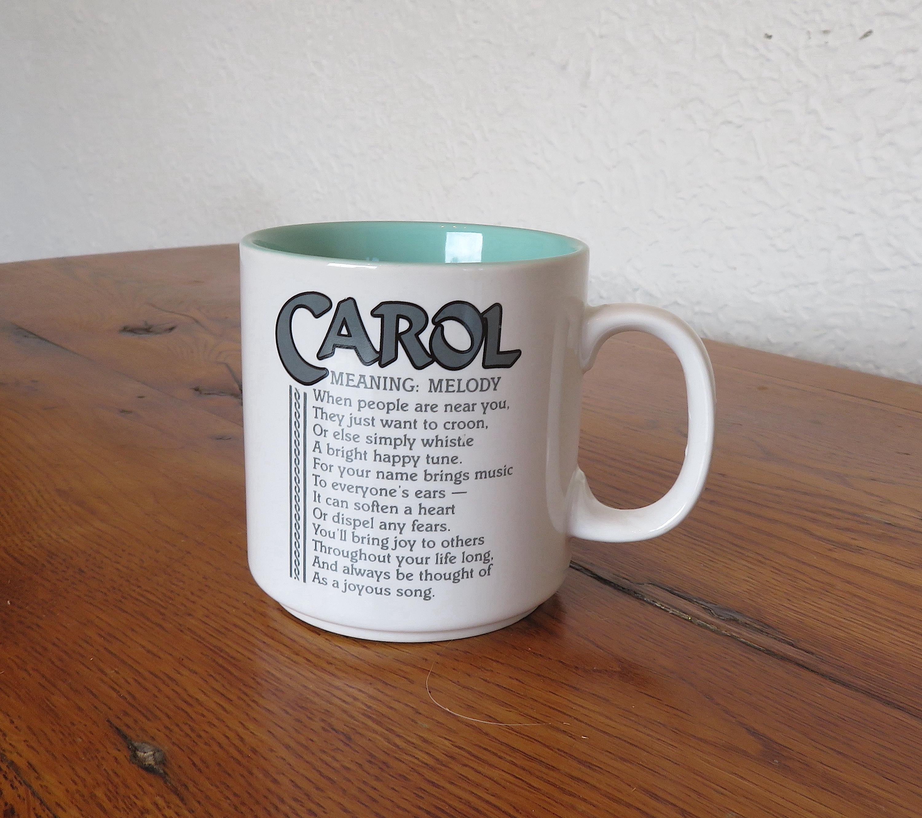 Vintage Papel Name Meaning Coffee Mug Marci G Poem CAROL