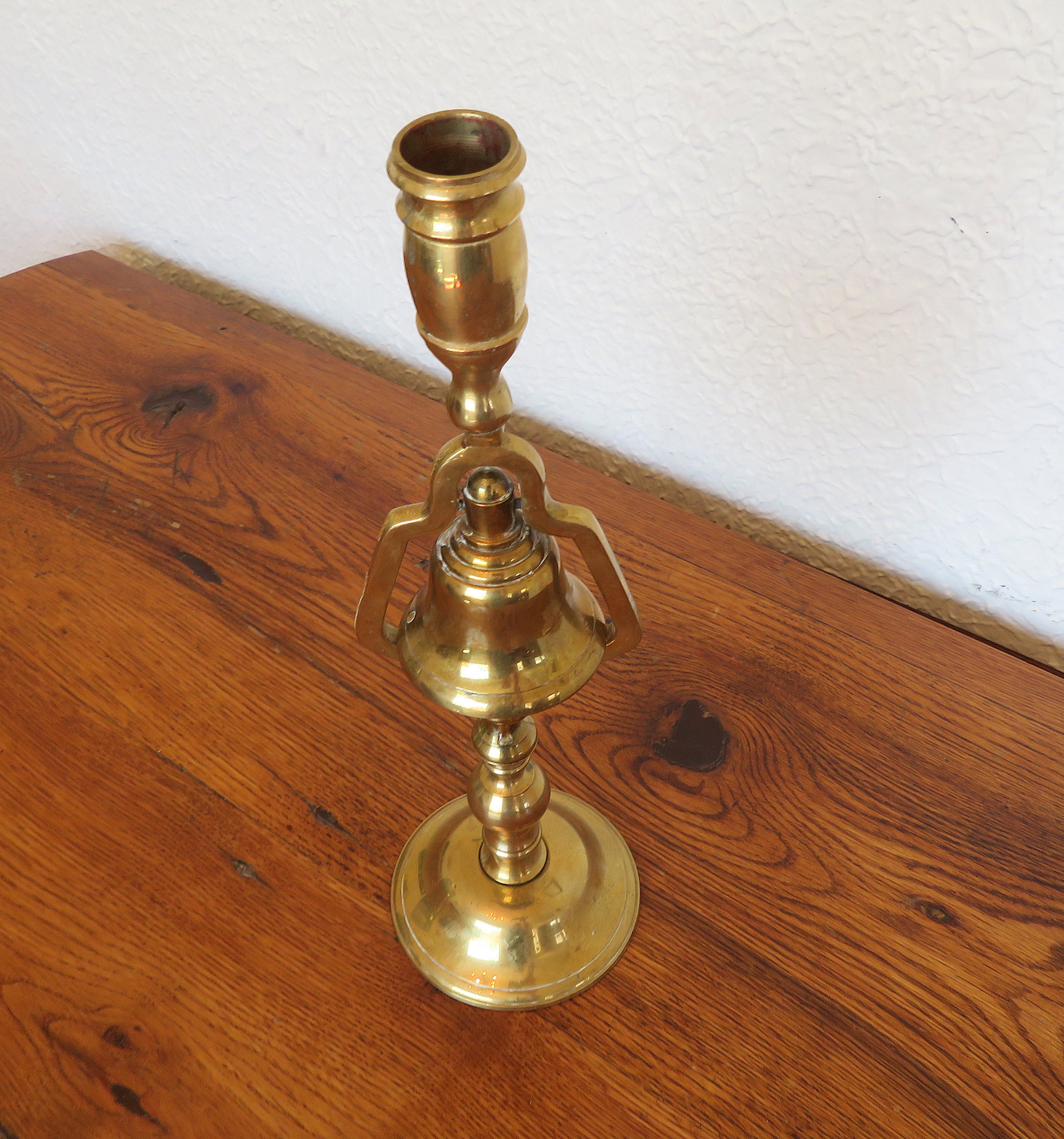 Vintage Brass Tavern Bell Candle Holder 13 Etsy