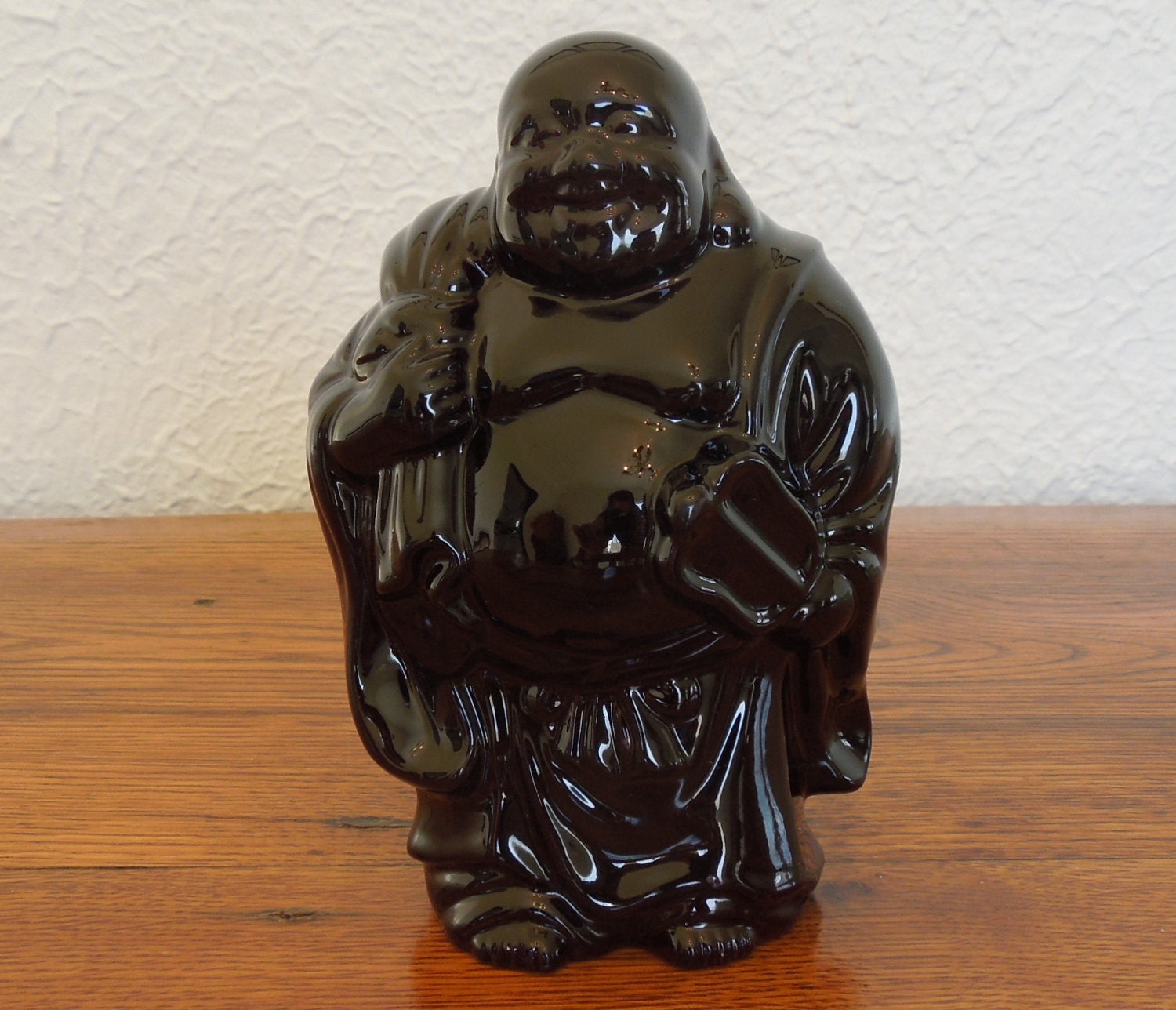 Vintage Ceramic Laughing Buddha Statue 6 Etsy