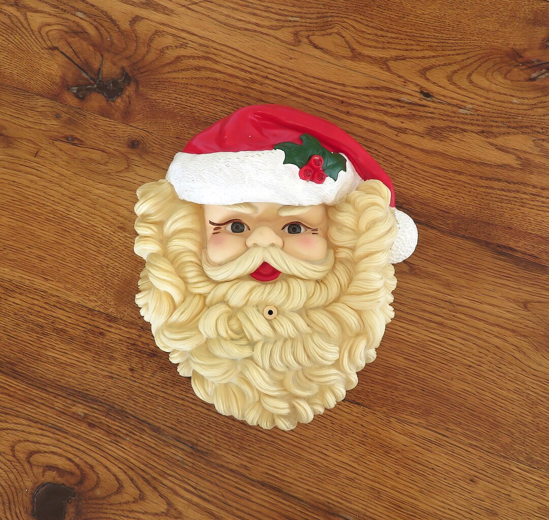 Vintage Motion Activated Musical Santa Claus Wall Hanging Etsy