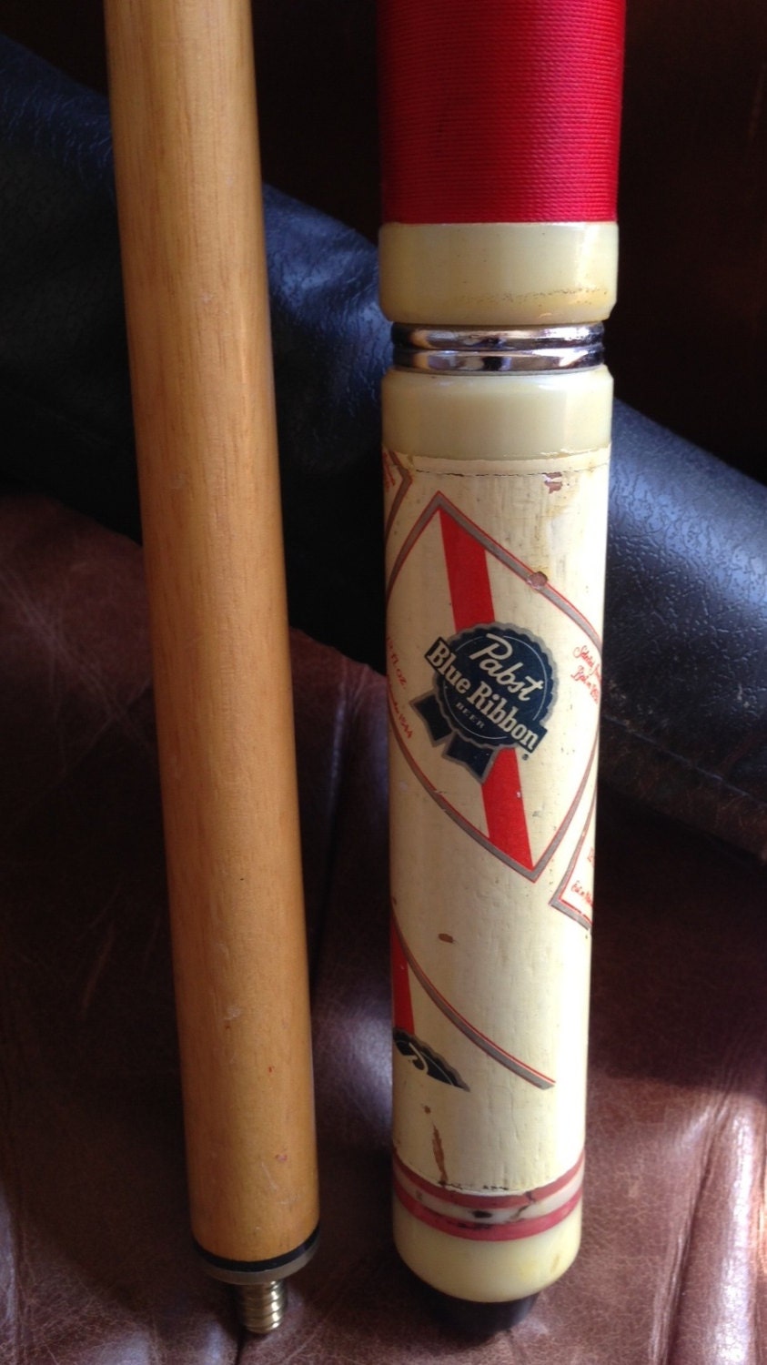 Vintage Pabst Blue Ribbon Beer Pool Cue Etsy