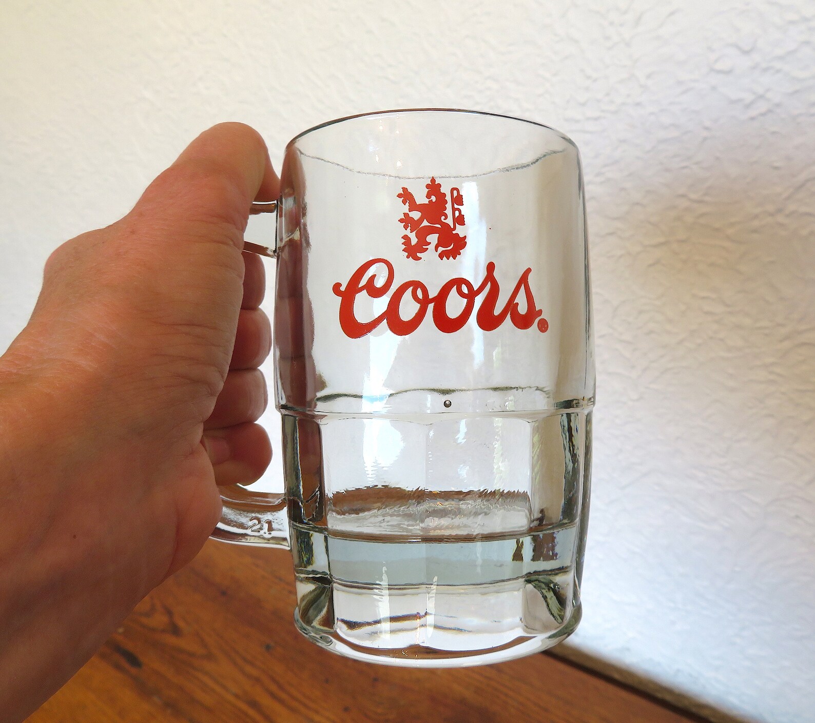 Vintage Coors Beer Glass Mug Heavy Retro Logo Barrel Shape 10 Etsy