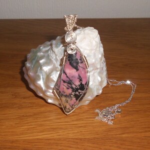 Exceptional Stunning Pink, Black & Grey Rhodonite Gemstone Cabochon and ...