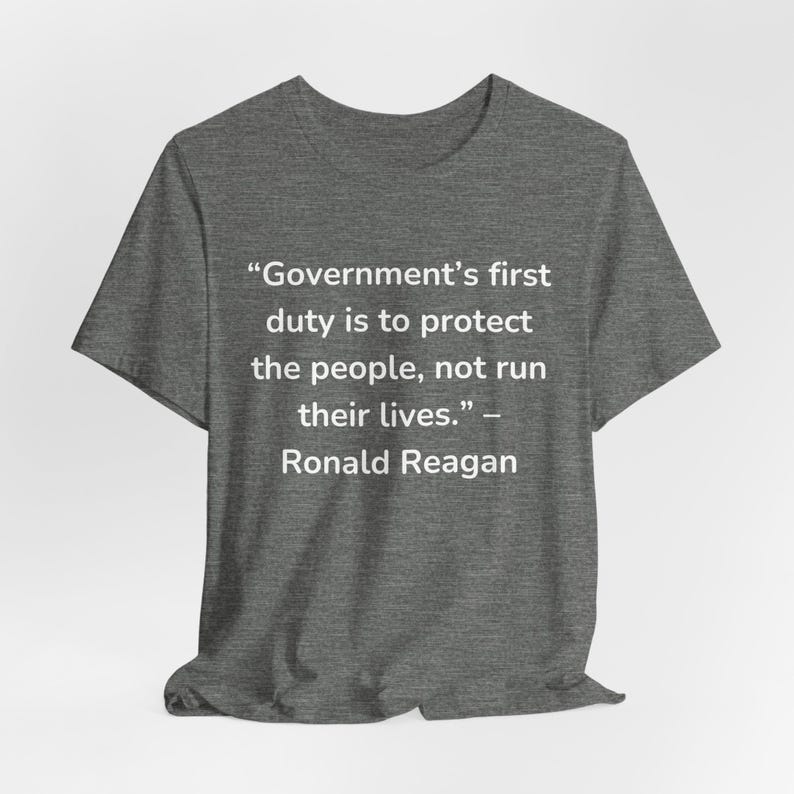 Ronalal Reagan berühmtes Zitat Präsident des Tages Unisex T-Shirt, Kurzarm-Shirt, Vaterländisches Geschenk, amerikanische Geschichte, politisches Kleid, Konservativ Bild 2