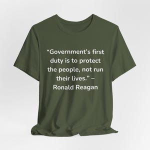 Ronalal Reagan berühmtes Zitat Präsident des Tages Unisex T-Shirt, Kurzarm-Shirt, Vaterländisches Geschenk, amerikanische Geschichte, politisches Kleid, Konservativ Bild 4