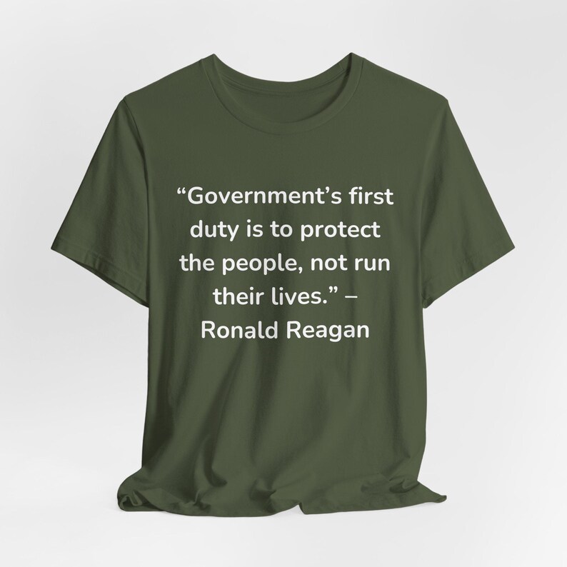 Ronalal Reagan berühmtes Zitat Präsident des Tages Unisex T-Shirt, Kurzarm-Shirt, Vaterländisches Geschenk, amerikanische Geschichte, politisches Kleid, Konservativ Bild 4