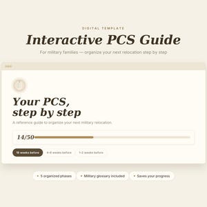 Checkliste für militärische Versetzungen | Interaktiver digitaler Leitfaden (HTML-Datei)