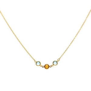 Dainty Necklace 14k Gold Filled Birthstone Necklace Mothers Birthstone Necklace Birthstone Jewelry Gold Mothers Necklace Mom image 1