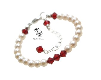 Birthstone Bracelet Baby Bracelet Toddler Girl Bracelet Little Girl Jewelry New Baby Gift Baby Gifts Birthstone Jewelry Girls Jewelry