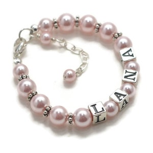 Baby Name Bracelet Personalized Bracelet Kids Jewelry Baby Bracelet Baby Shower Gift Baby Girl Gift Personalized Girl Gift Baby Gift