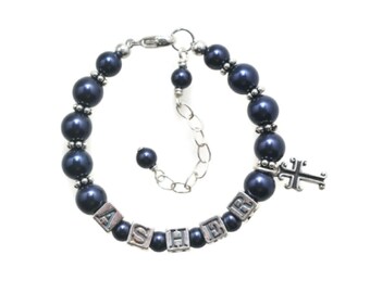 Christening Gifts for Boys ~ Baby Boy Bracelet ~ Personalized ~ Baby Boy Gift ~ Boy Baptism Bracelet ~ Boy Christening ~ Baptism Gift Boy