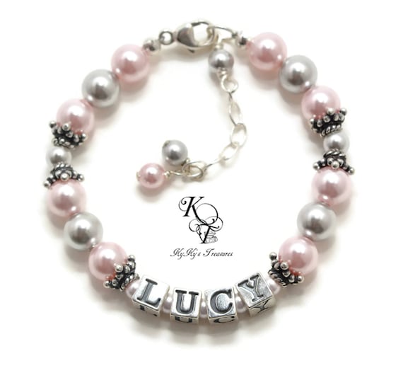 Personalized Baby Bracelet Sterling Silver Baby Bracelet Etsy