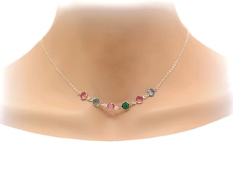 Mothers Day Gift for Mom ~ Birthstone Necklace ~ Grandma Necklace ~ Mom Necklace ~ Mothers Jewelry ~ Crystal Necklace ~ Customized Unique