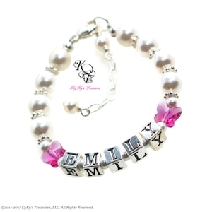 Butterfly Bracelet ~ Personalized Baby Bracelet ~ Baby Jewelry ~ Little Girl Birthday Gift ~ Toddler Bracelet ~ Name Bracelet for Baby