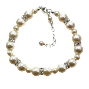 Pearl Bridal Bracelet, Pearl Wedding Bracelet, Bridal Pearl Bracelet, Bracelet for Bride, White Pearl Bracelet, Pearl and Crystal Bracelet